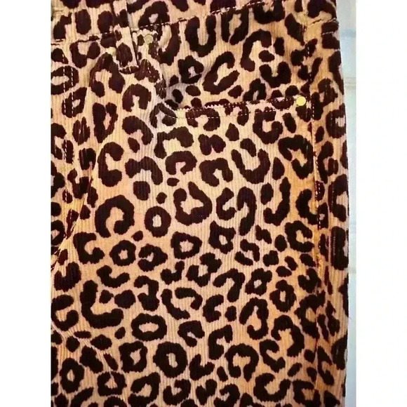 NWT Ann Taylor Animal Print The Skinny High Rise Corduroy Pants Size 4 - Picture 7 of 9